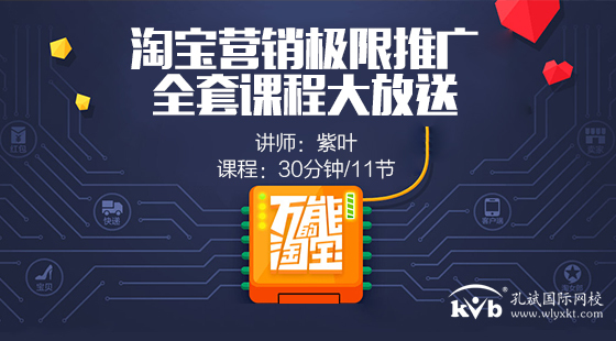 【孔斌國際】橫掃4大營銷困境,賺得盤滿缽滿,淘寶營銷極限推廣全套課程大放送