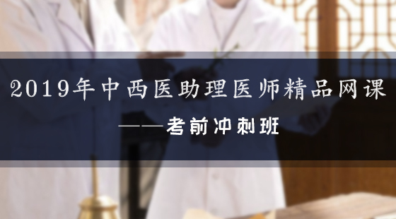 2019年中西醫(yī)助理醫(yī)師精品網(wǎng)課--考前沖刺班